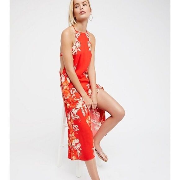 Free People “Back To You” Long Boho Dress Size Medium - Picture 1 of 12